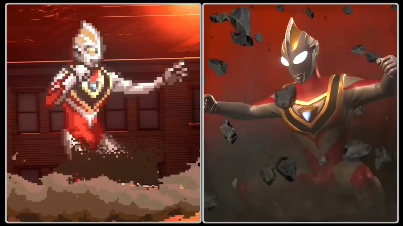 Ultraman Gaia (V2) Comparison - M.U.G.E.N vs Ultraman Legend of Heroes 2