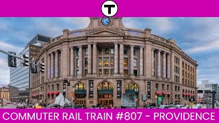MBTA Commuter Rail Train 807 - Providence Boarding Call Announcements at South Station