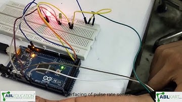 Interfacing of pulse rate sensor  with arduino mega