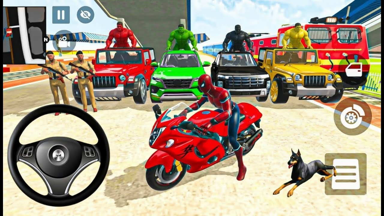 👮‍♂️ Indian Thift Auto Android Game 🥶 Monster Spiderman & Super Car🏎️ Modify All Car & Bike Showroom
