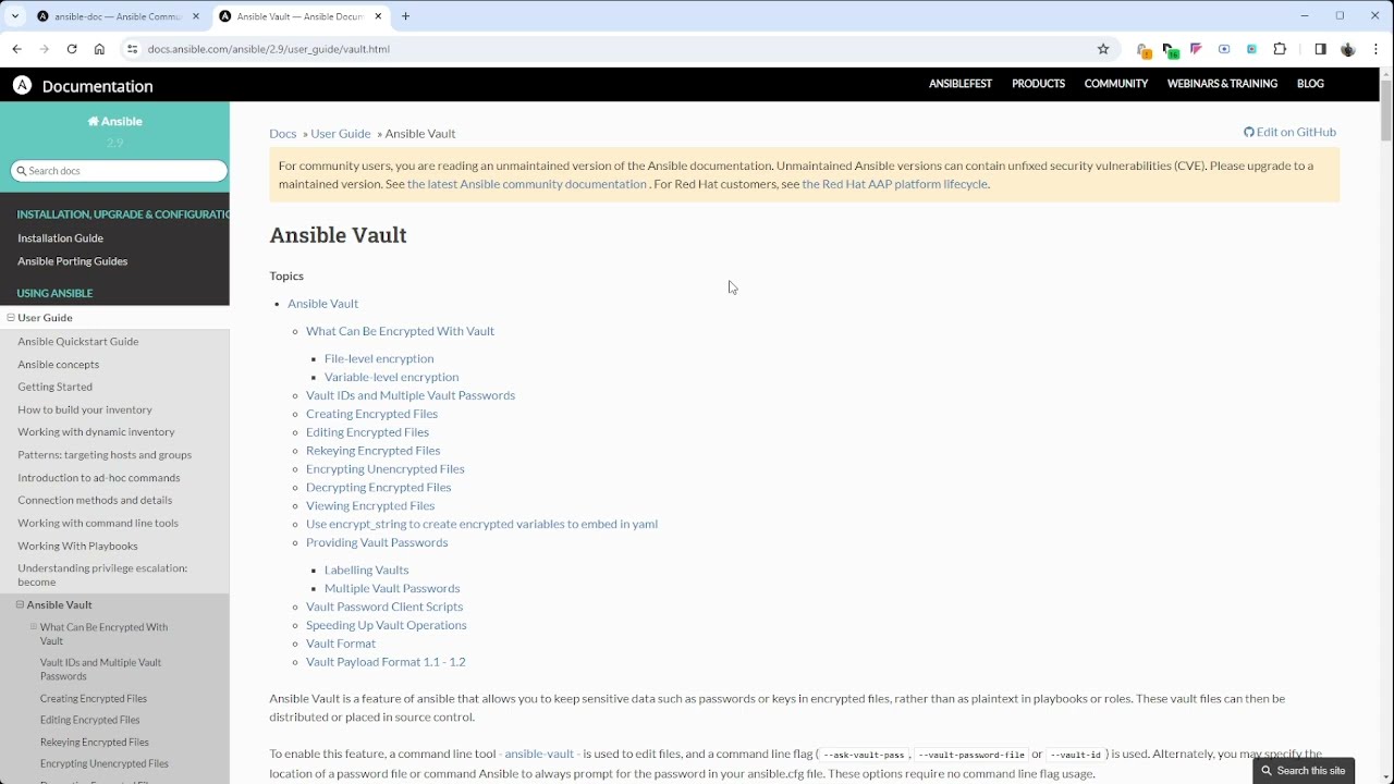 1.7. Ansible : La documentation : docs.ansible.com vs ansible-doc