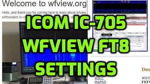 WFVIEW Software ICOM IC-705  wireless-FT8 test and show settings