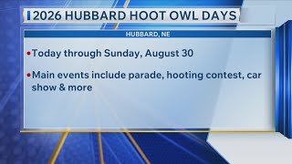 2026 Hubbard Hoot Owl Days start today 8/28/26