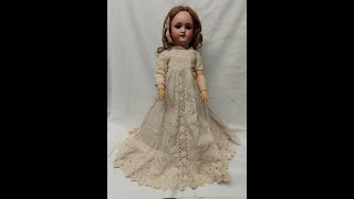 aoyama1236 Antique Kley & Hahn 250 Walkture 1 12 Doll Wood Compo Body 20 AS IS