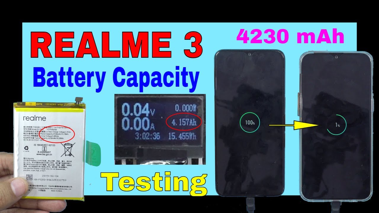 Realme 3: 4230 mAh Li-Pol Battery Capacity Testing | कितने mAh की है  ??
