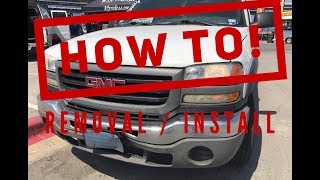 HOW TO - 2000 - 2006  GMC / CHEVY Sierra Front Bumper REMOVAL & Replacement