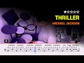 Thriller - Michael Jackson (★☆☆☆☆) Drum Cover & Tutorial