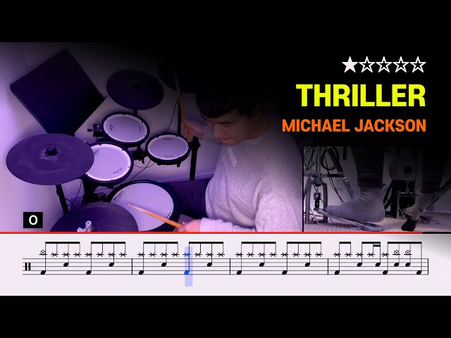 [Lv.02] Thriller - Michael Jackson (★☆☆☆☆) Drum Cover & Tutorial