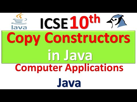 ICSE 10th Computer Application || Copy Constructor in Java