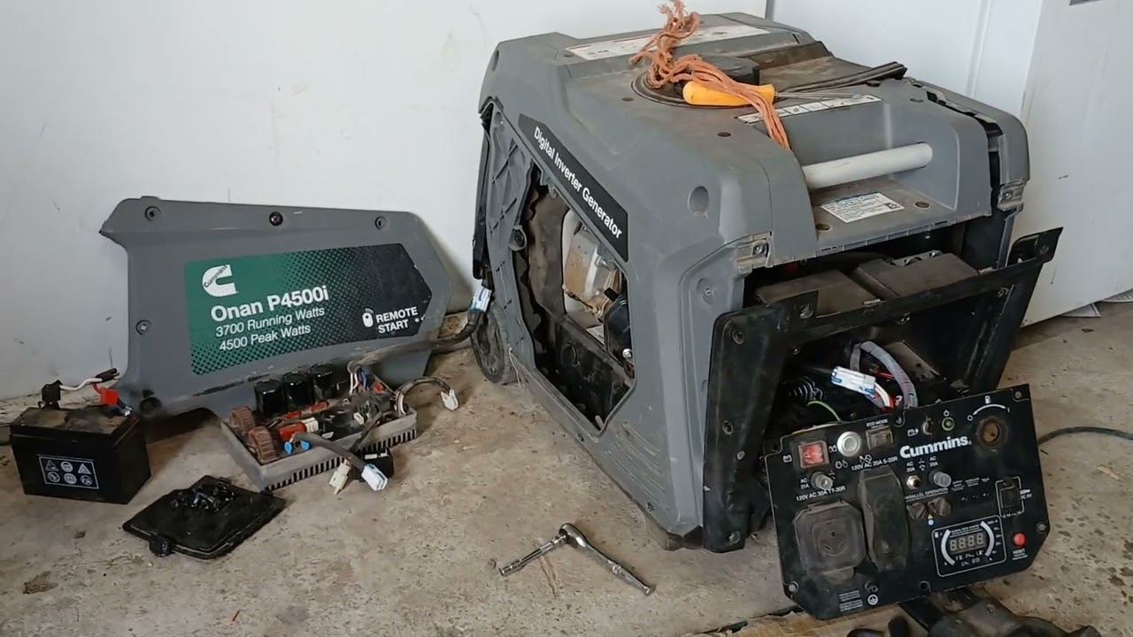 Onan Cummins Westinghouse p4500i inverter generator won't start overload light on