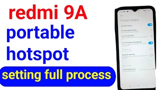 Redmi 9 portable hotspot setting sikhe full process 