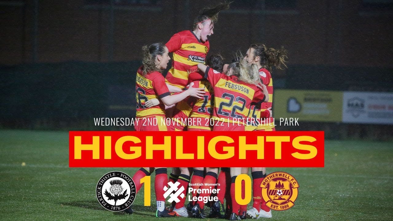 Partick Thistle v Motherwell - Match Highlights - 2nd November 2022