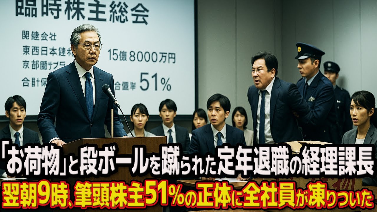 定年退職日に「お荷物」と罵倒された経理課長、実は持株会で筆頭株主だった！横領15億円の証拠と共に…