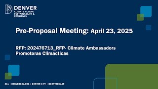 Promotoras Pre-Proposal Meeting