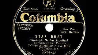 1931 Louis Armstrong - Star Dust (Louis Armstrong, vocal) Resimi