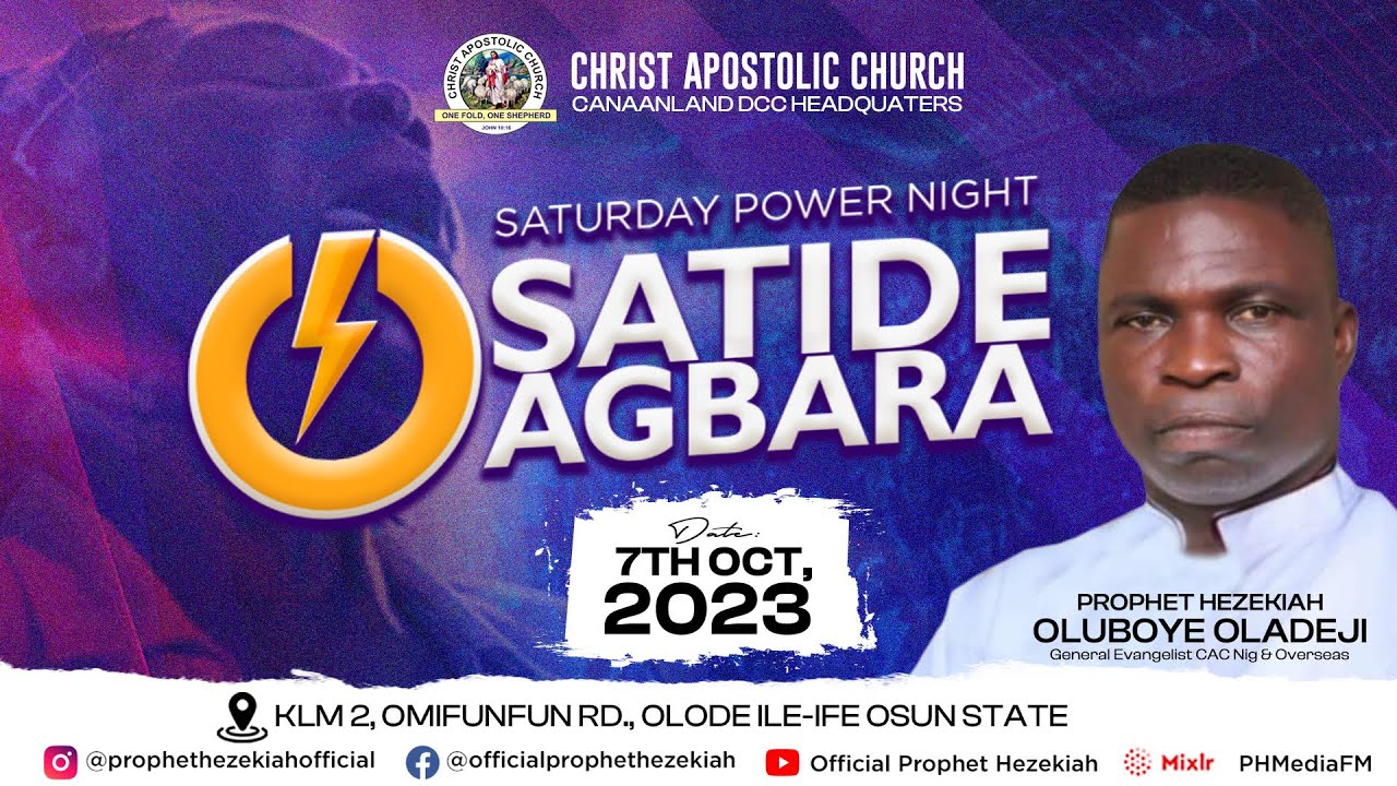 Prophet Hezekiah Oladeji ministration @ SATURDAY POWER NIGHT 