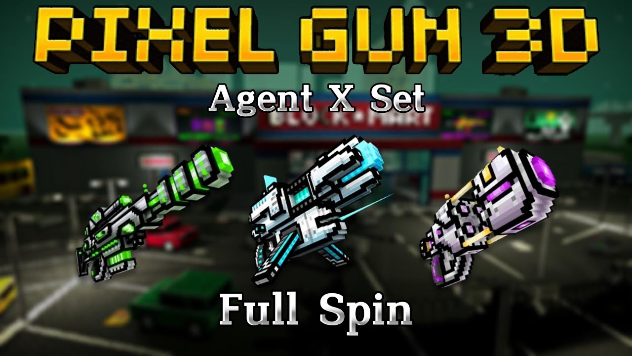 Agent X Set | Full Spin | Pixel Gun 3D