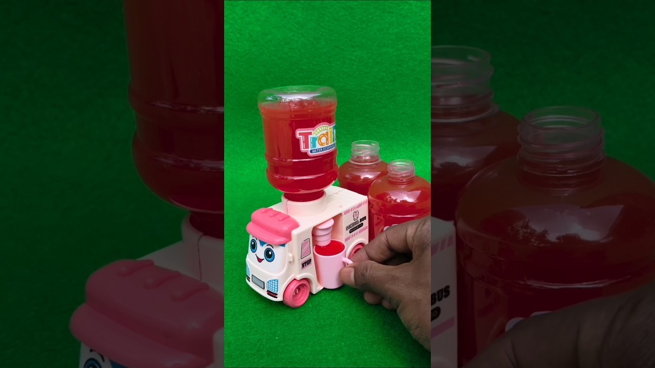 Refill & Drink – Toy Water Bus Game 💦ASMR Water Bus Pouring Satisfying 😍(mc-392)