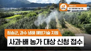 청송군, 과수 냉해 예방기술 지원 사과·배 농가 대상 신청 접수