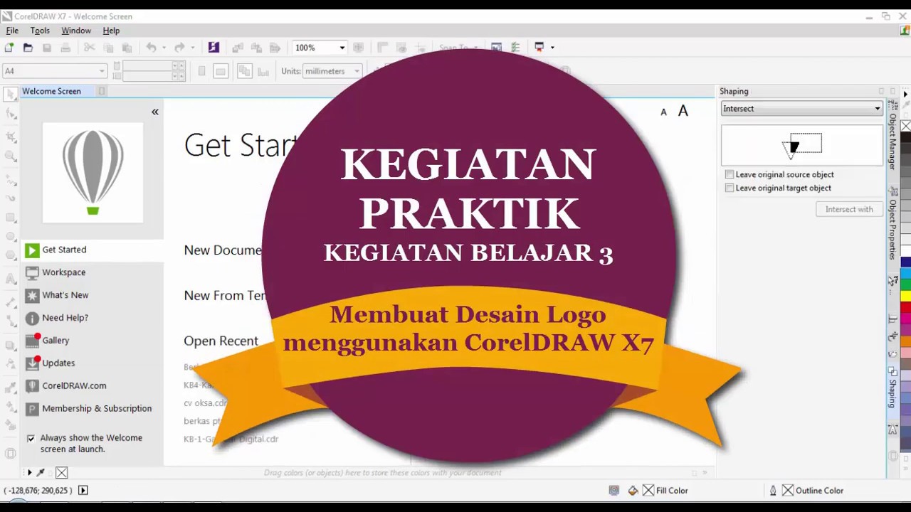 Kegiatan Belajar 3 Membuat  Desain  Logo  Menggunakan  