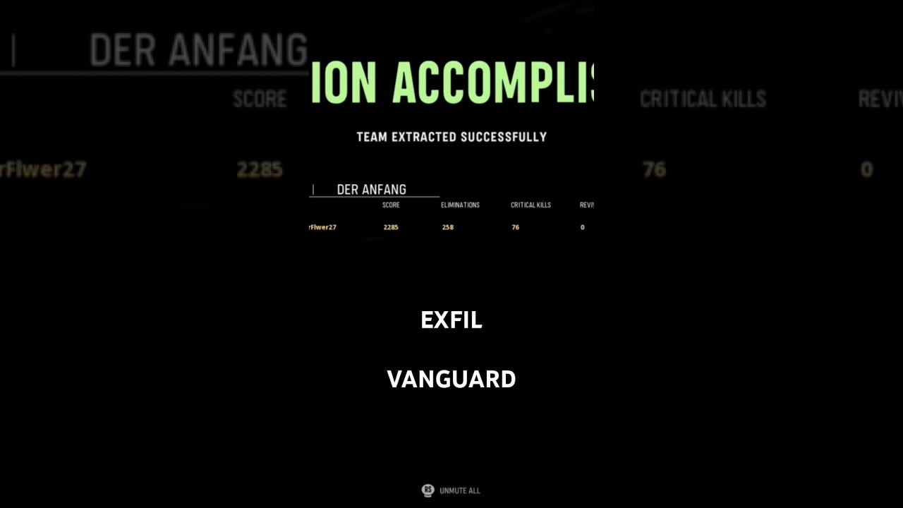 Vanguard Exfil in my newest video where I play the worst zombies 