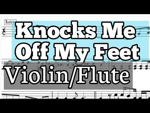 Knocks Me Off My Feet for Violin Flute Sheet Music and Backing Track ...