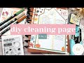 DIY Fall Cleaning Checklist Planner Page for Classic Happy Planner | Autumn Leaves Stickers