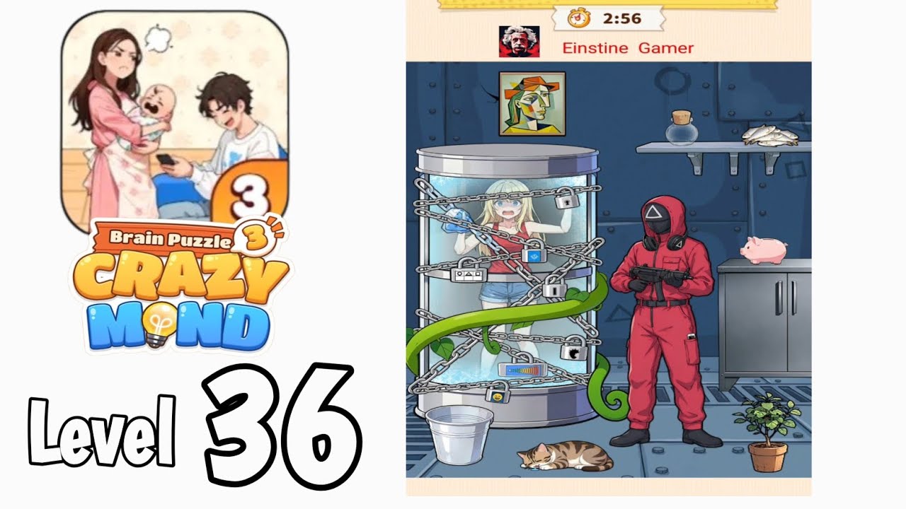 Головоломка 3, уровень 36: помогите девочке сбежать. Решение.