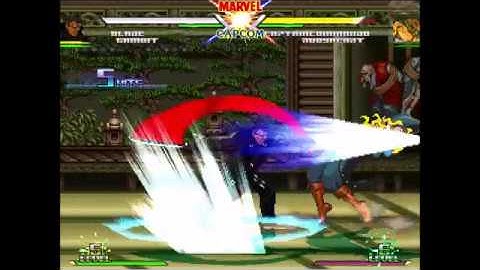 One Hit Kill Combo - MvC BLADE?/ Gambit/ Jedah - 3v3 MvCi Mugen