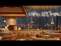 Rainy luxury living room ambience  soft jazz background music to relaxing working and studying