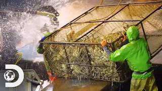 Severe Storm And Sudden Fire Threaten A Million Dollar Crab Catch | Deadliest Catch