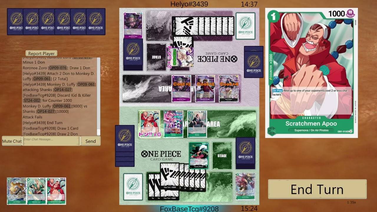 One Piece Tcg - op14 - Mihawk Vs BP Luffy