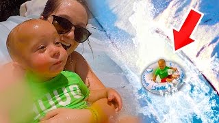 RIDING ON CRAZY WATERSLIDE!  Disney Blizzard Beach Water Park!