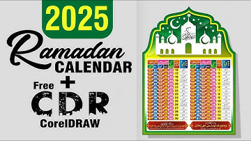 2025 Ramadan Calendar Design Coreldraw Tutorial | Islamic Calendar 2025 | Corel Draw For Beginners