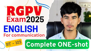 English for Communication RGPV | One-shot English RGPV | RGPV Exam 2025 | @Growwithfarooque