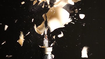 Slow Motion - Household Bulb Exploding - normal speed and 500fps