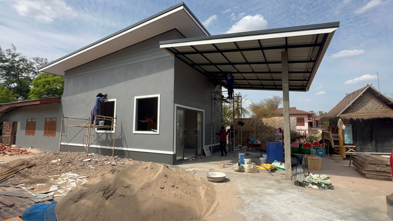 อัพเดททาสีภายนอกเสร็จแล้ว ไม่นานก็จะได้อยู่บ้านใหม่แล้ว