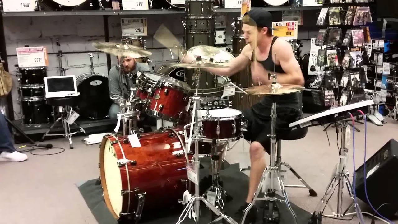 Brenham Purves laying down some serious drum beats