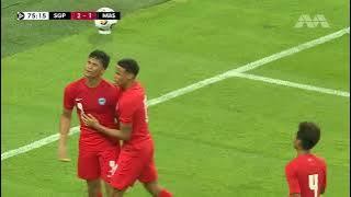 Ikhsan Fandi goes solo and beats three players to score vs Malaysia | FAS Tri-Nations Series