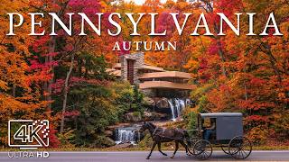 Pennsylvania Autumn 4K 🍂 – Sweeping Pocono Mountains Golden Ridges, Gorges & Cascades UHD