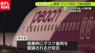 男性がマスク着用拒否　ピーチ機が臨時着陸（2020年9月8日放送 『news zero』より）