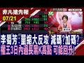 【李蜀芳:量縮大反攻 減碼?加碼? 權王3日內過長黑K高點 可能回升! 台股暴漲散戶搶反彈 零股成交前二名0050.0056 】20260721 (鄭明娟×李蜀芳) @ustvhotstock