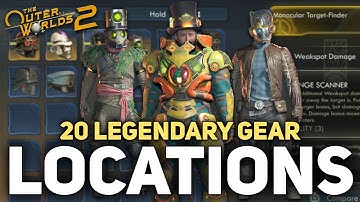 Outer Worlds 2 - 20 unieke legendarische wapen- en pantserlocaties (Paradise Island)