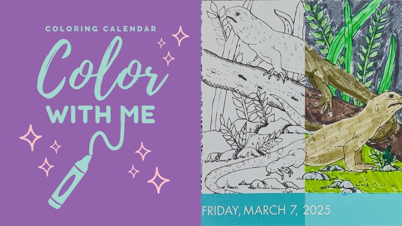 Daily Coloring Calendar 2025 | Color With Me [March 7] (Lo-fi)