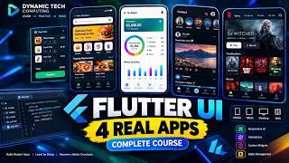 Complete Flutter UI Course: Build Food, Budget, Social Media & Netflix Apps in 7-hours News