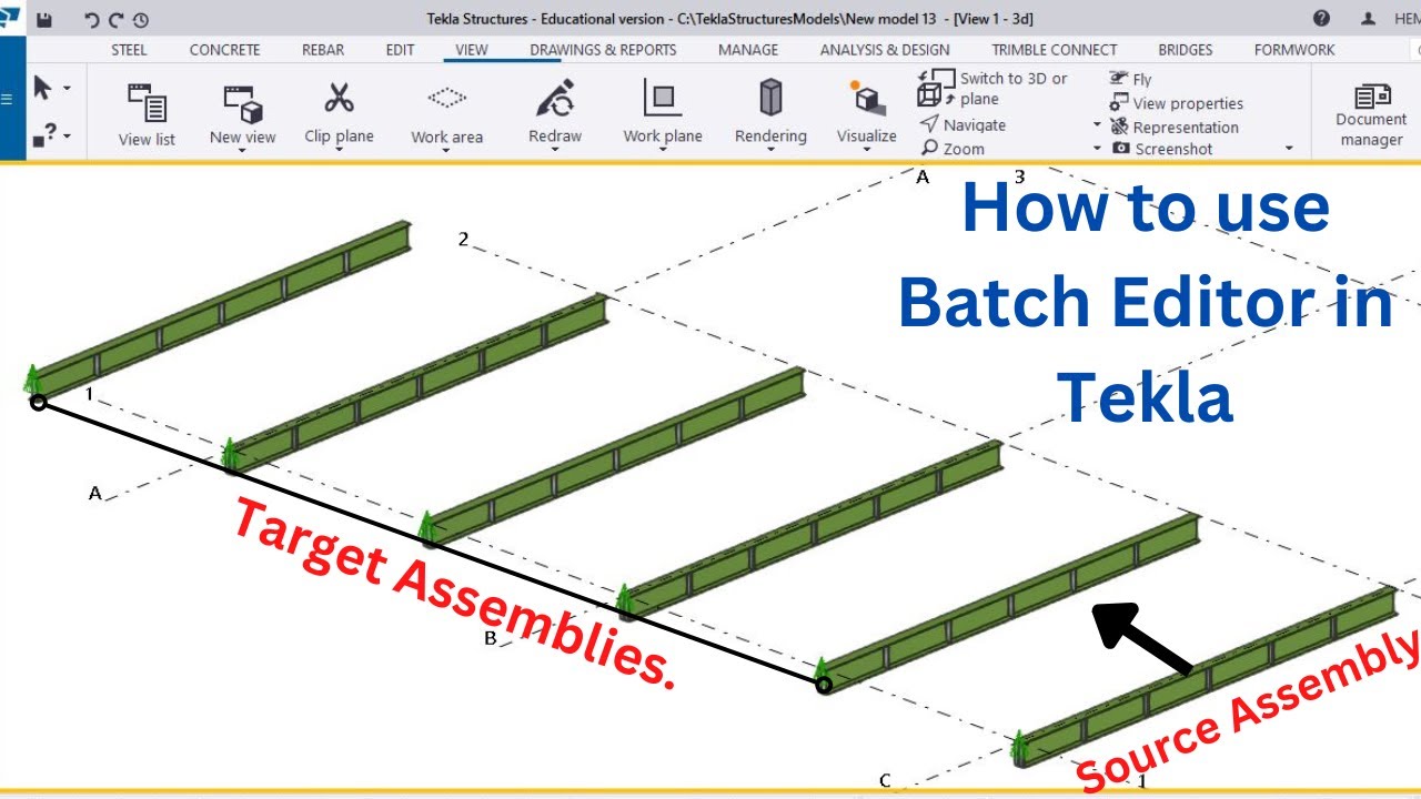 Batch Editor | Tekla Structures | BIMINDC | Tamil - YouTube