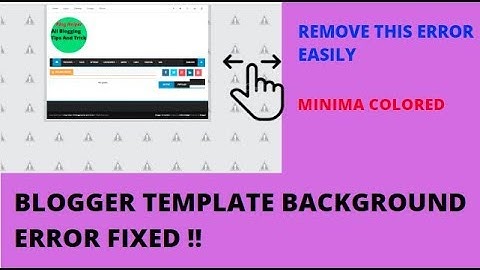 Solve Blogger Template Error | how to make a website make free website solve blogger template error