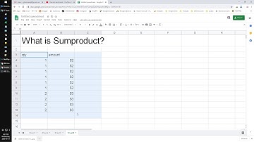 Sumproduct Function in Google Sheet