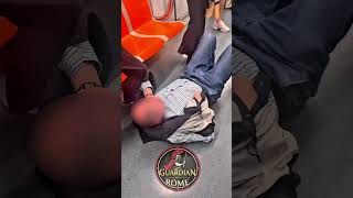‼️A Drunk Italian Boy Attacked an Old Neapolitan Man in Metro #aggression #Metrorome #Italy #Napoli