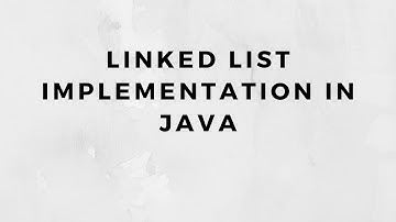 How to implement a linked list in java